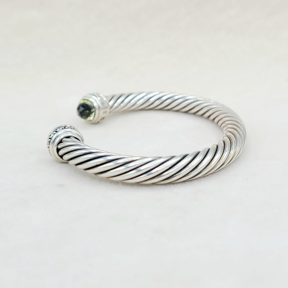 David Yurman 7mm Lemon Citrine Diamond Bracelet - Picture 6 of 13